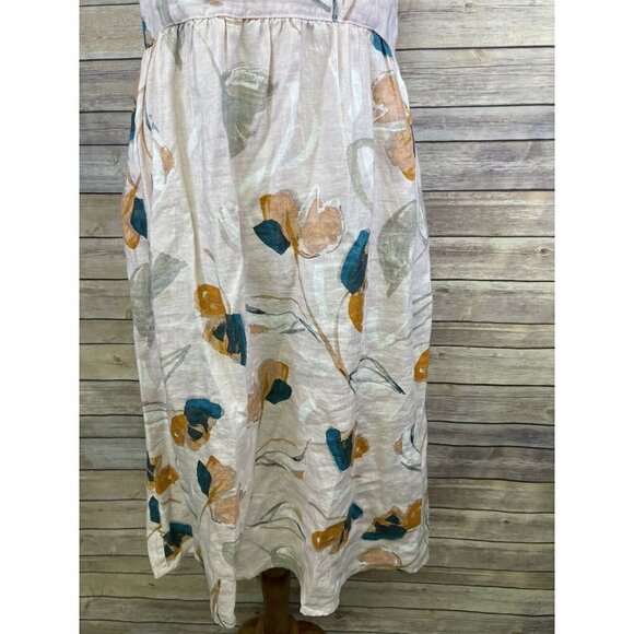 Rachel Zoe Size 6 100% Linen Dress Sweetheart Neck - Picture 3 of 12